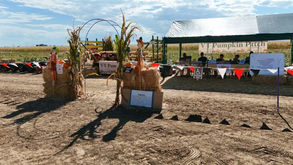 The outdoor farmstand and seasonal displays